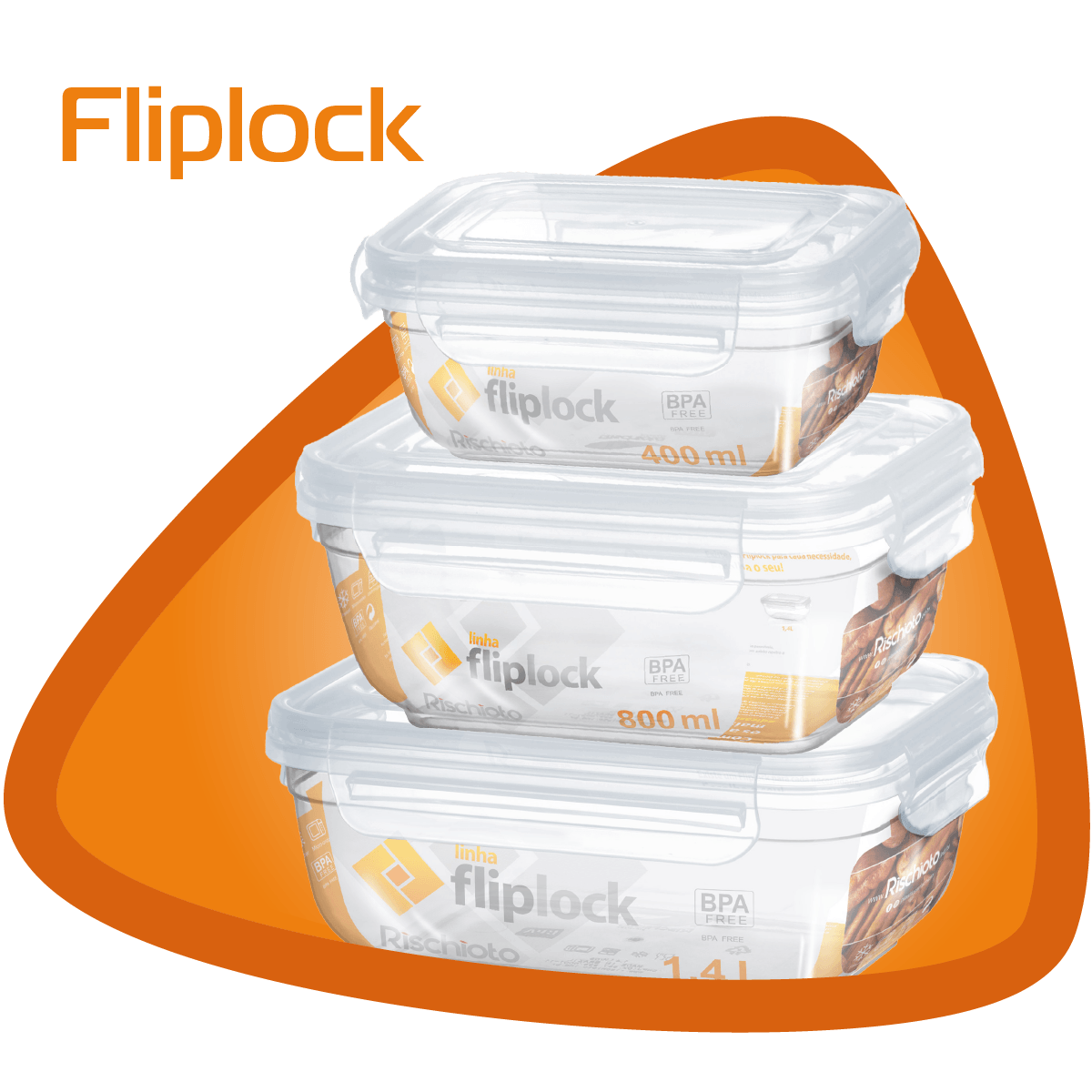 Potes transparentes cristal com trava de segurança