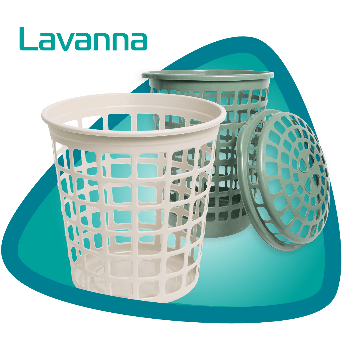 Cesto de roupas coloridos