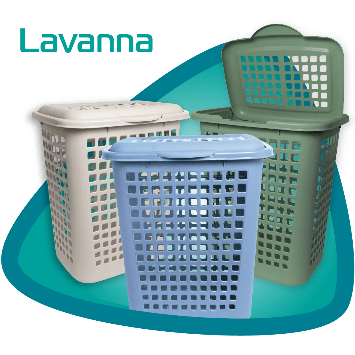 Cestos de roupas e utilidades retangulares verticais coloridos