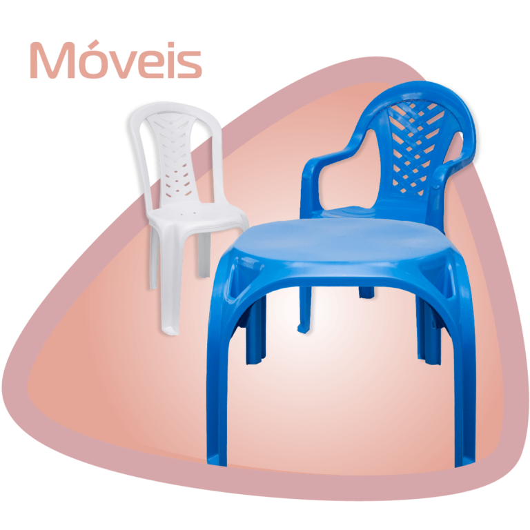 Móveis plásticos cadeiras com e sem braço e mesa coloridas